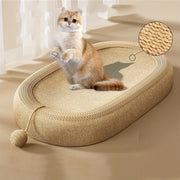 NNETM Cat Scratching Board and Bed - Ivory Imitation Hemp-DECOROLALA