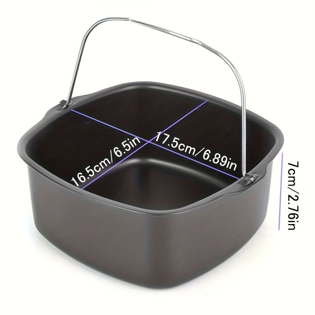 NNETM Round Air Fryer Cake Pan - Non-Stick Black 17.78cm-Bakeware & Accessories-DECOROLALA