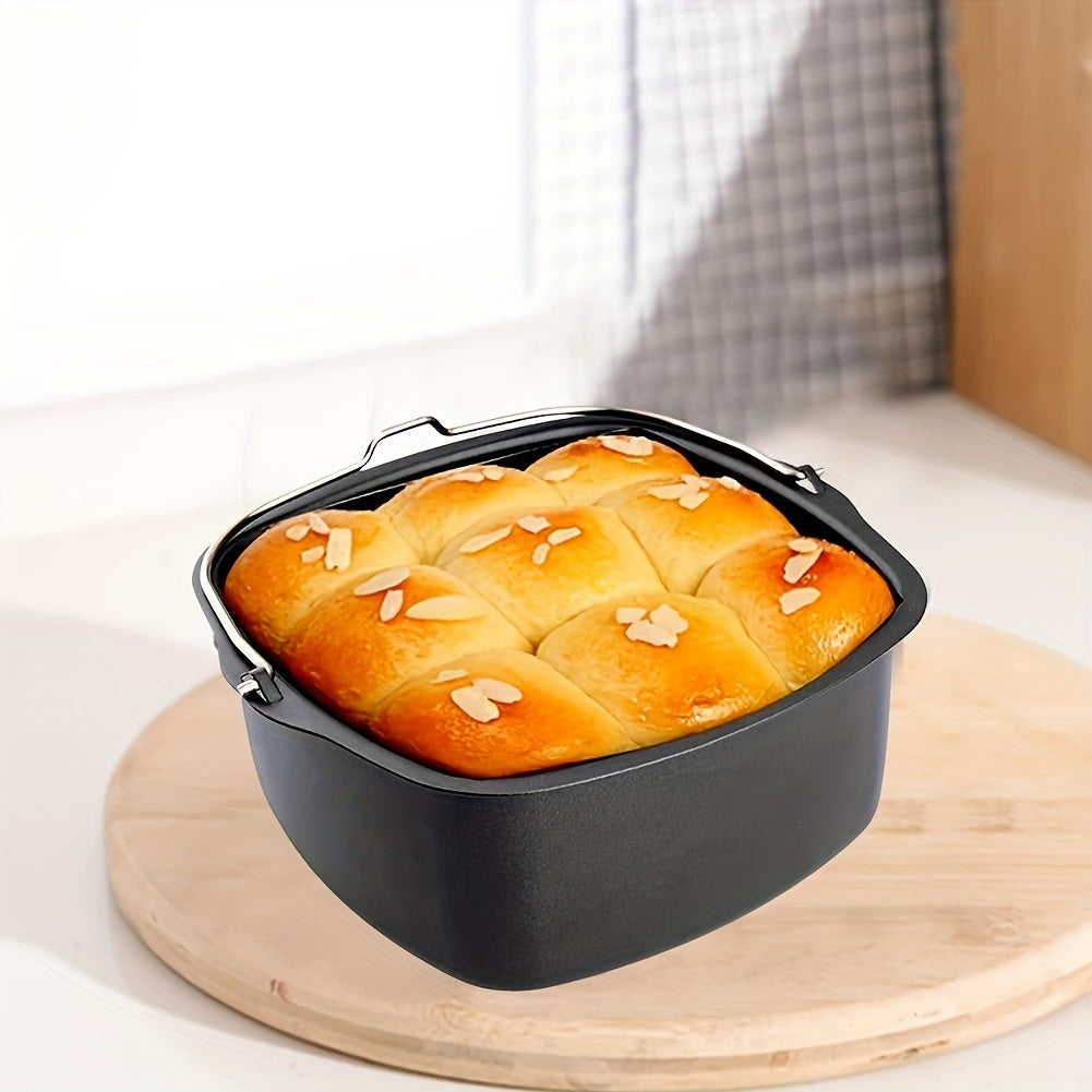 NNETM Round Air Fryer Cake Pan - Non-Stick Black 17.78cm-Bakeware & Accessories-DECOROLALA