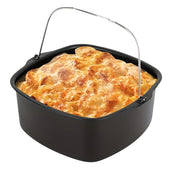 NNETM Round Air Fryer Cake Pan - Non-Stick Black 17.78cm-Bakeware & Accessories-DECOROLALA