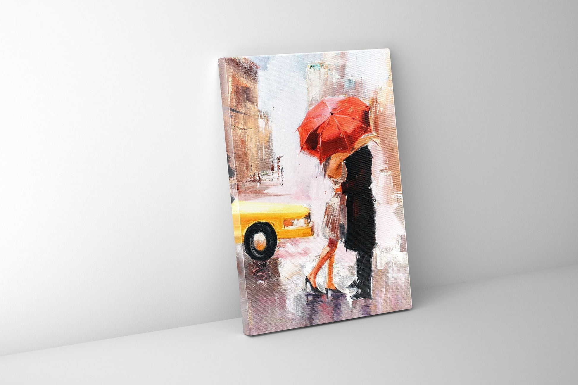 NYC Kiss Gold Detail Canvas Wall Art-Wall Art-DECOROLALA