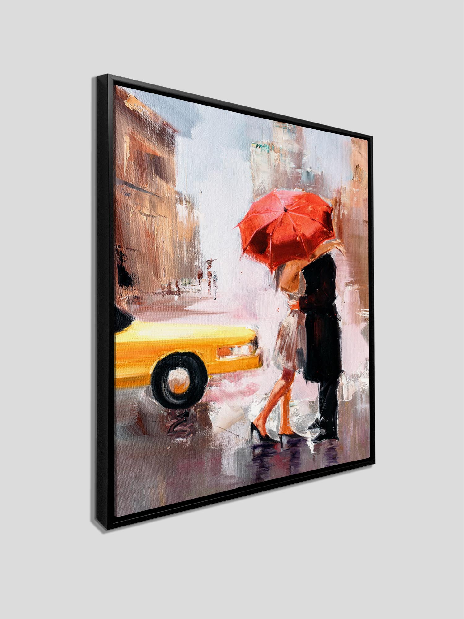 NYC Kiss Gold Detail Canvas Wall Art-Wall Art-DECOROLALA