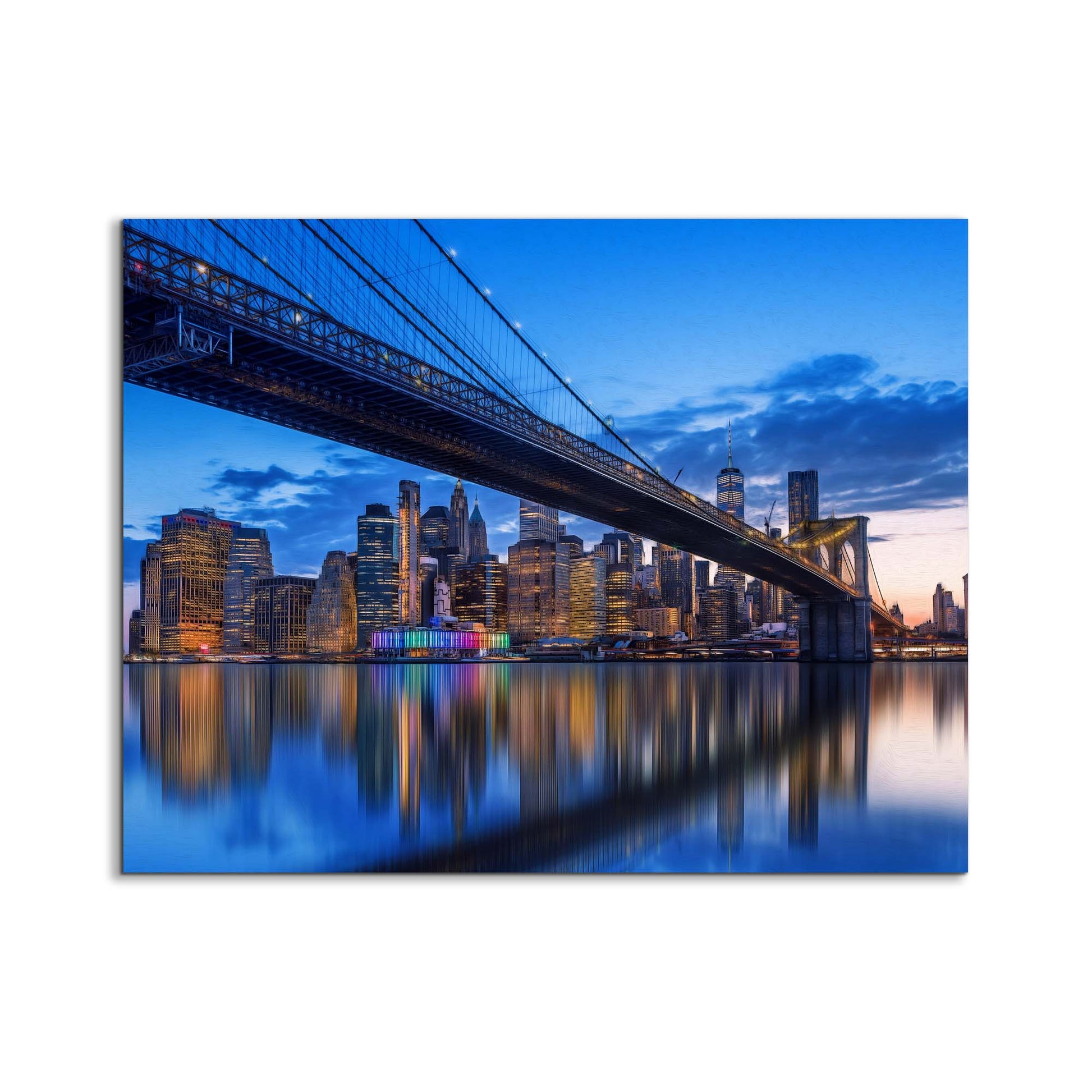 NYC Skyline DUMBO Bridge Canvas Print 48x36-Wall Art-DECOROLALA