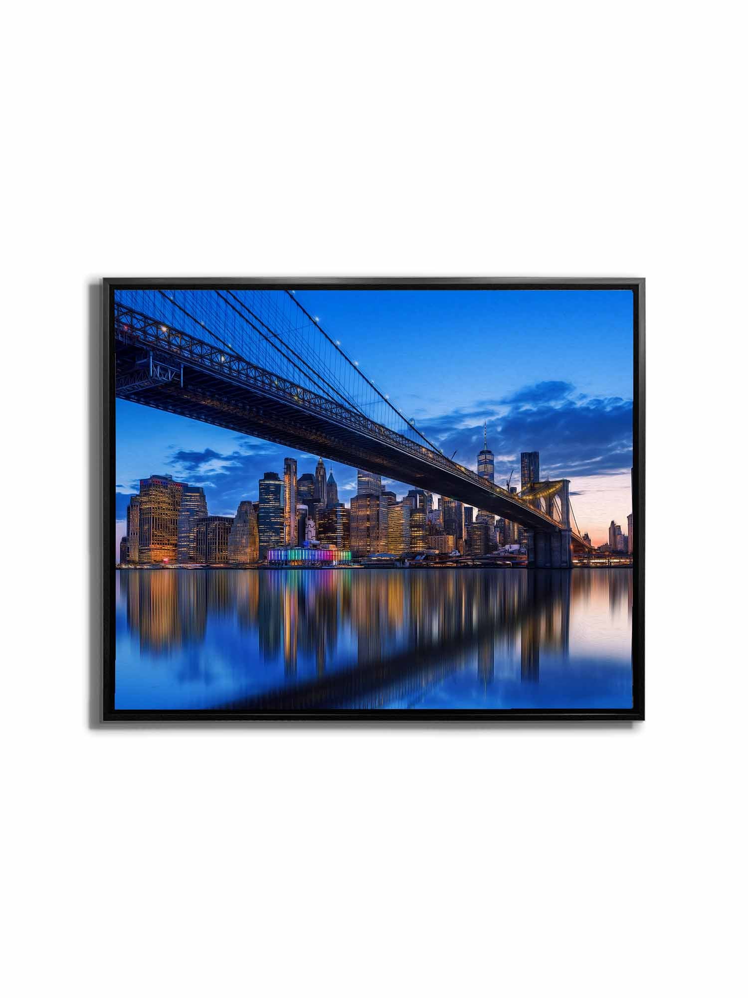 NYC Skyline DUMBO Bridge Canvas Print 48x36-Wall Art-DECOROLALA