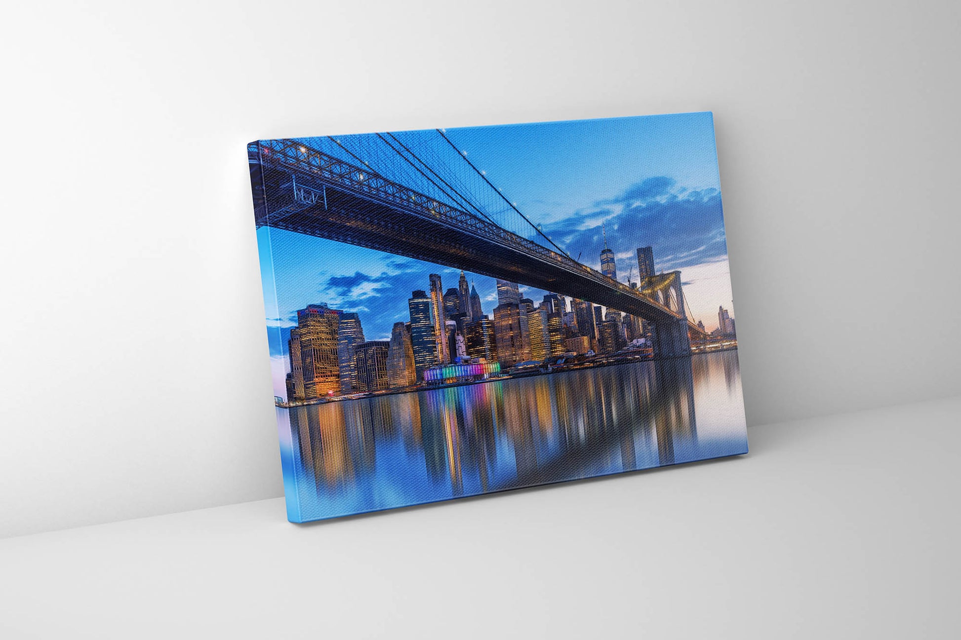 NYC Skyline DUMBO Bridge Canvas Print 48x36-Wall Art-DECOROLALA