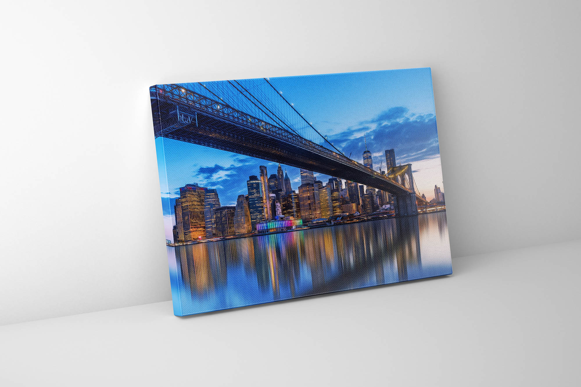 NYC Skyline DUMBO Bridge Canvas Print 48x36-Wall Art-DECOROLALA