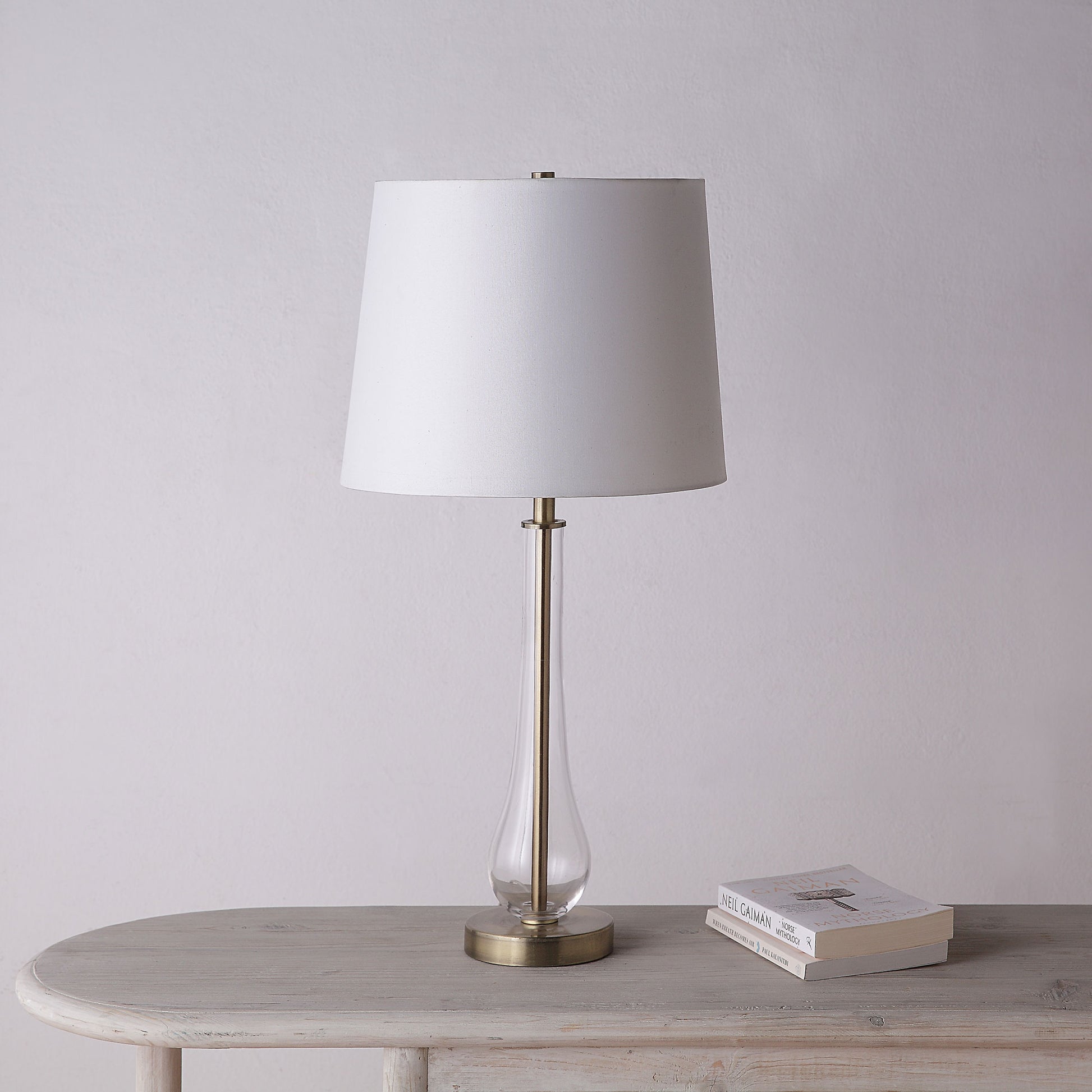 Nabi 26.5" Table Lamp Set of 2, Antique Brass-Table Lamp- Set of two-DECOROLALA