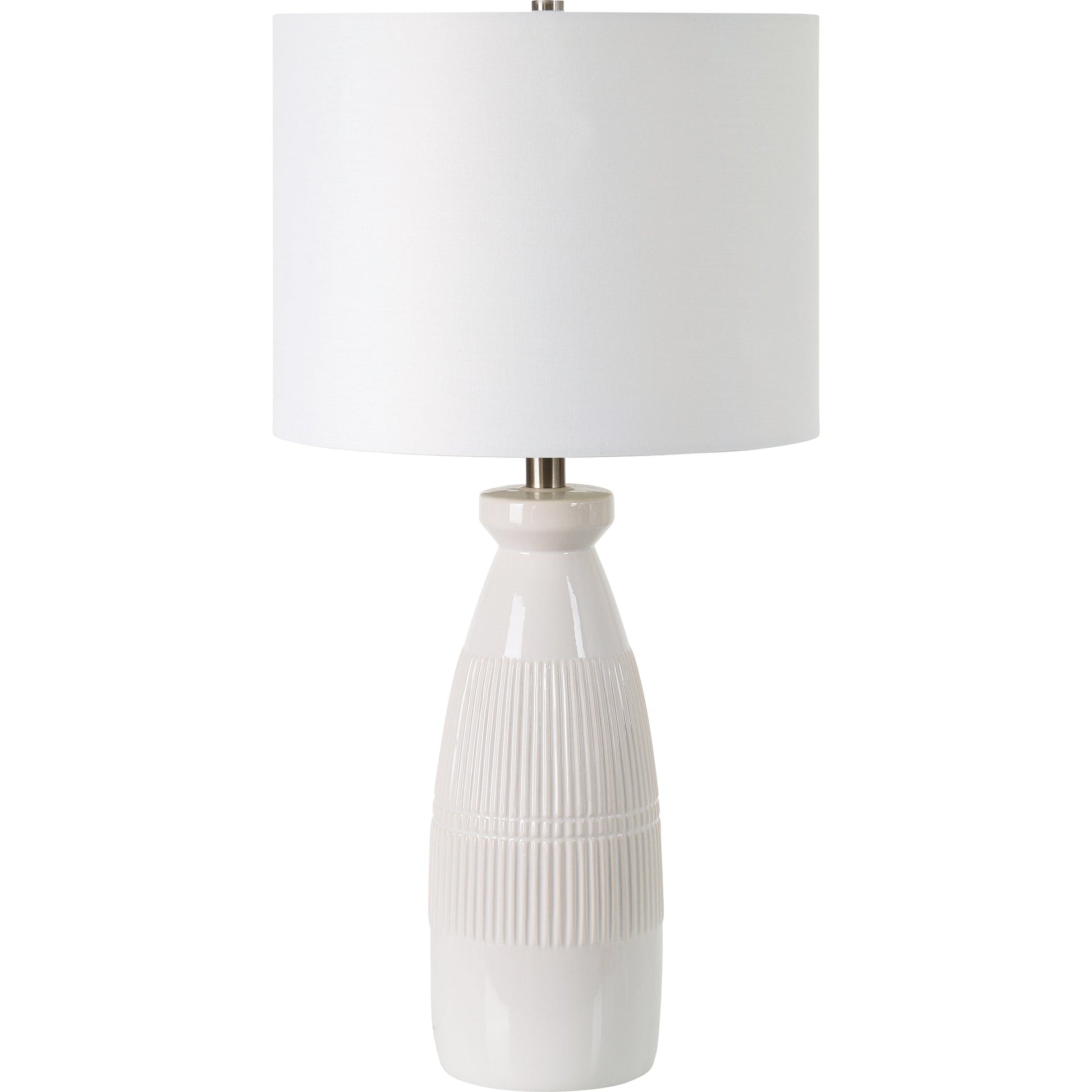 Nado 26.25" Table Lamp, Off-White Shade-Table Lamp-DECOROLALA
