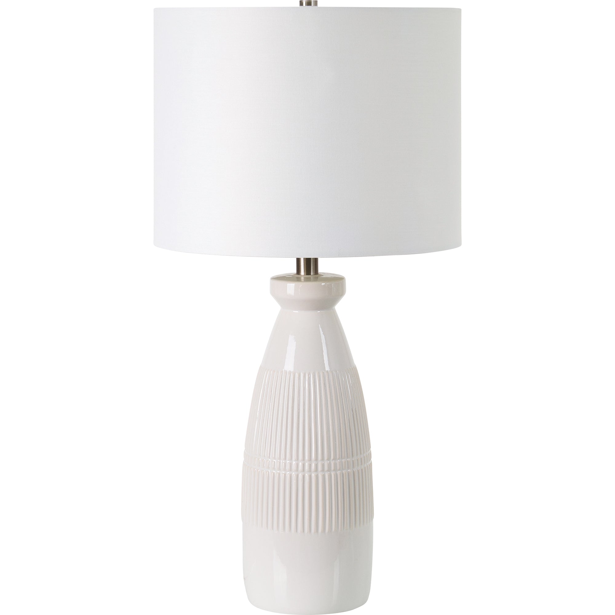 Nado 26.25" Table Lamp, Off-White Shade-Table Lamp-DECOROLALA