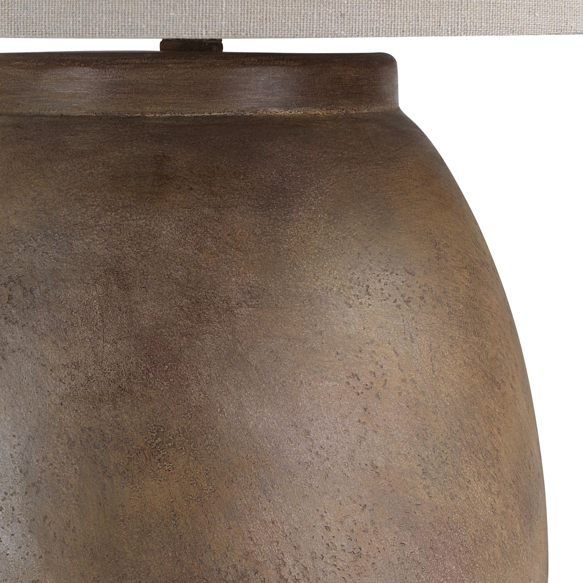 Naima 31" Table Lamp with Linen Shade, Brown-Table Lamp-DECOROLALA