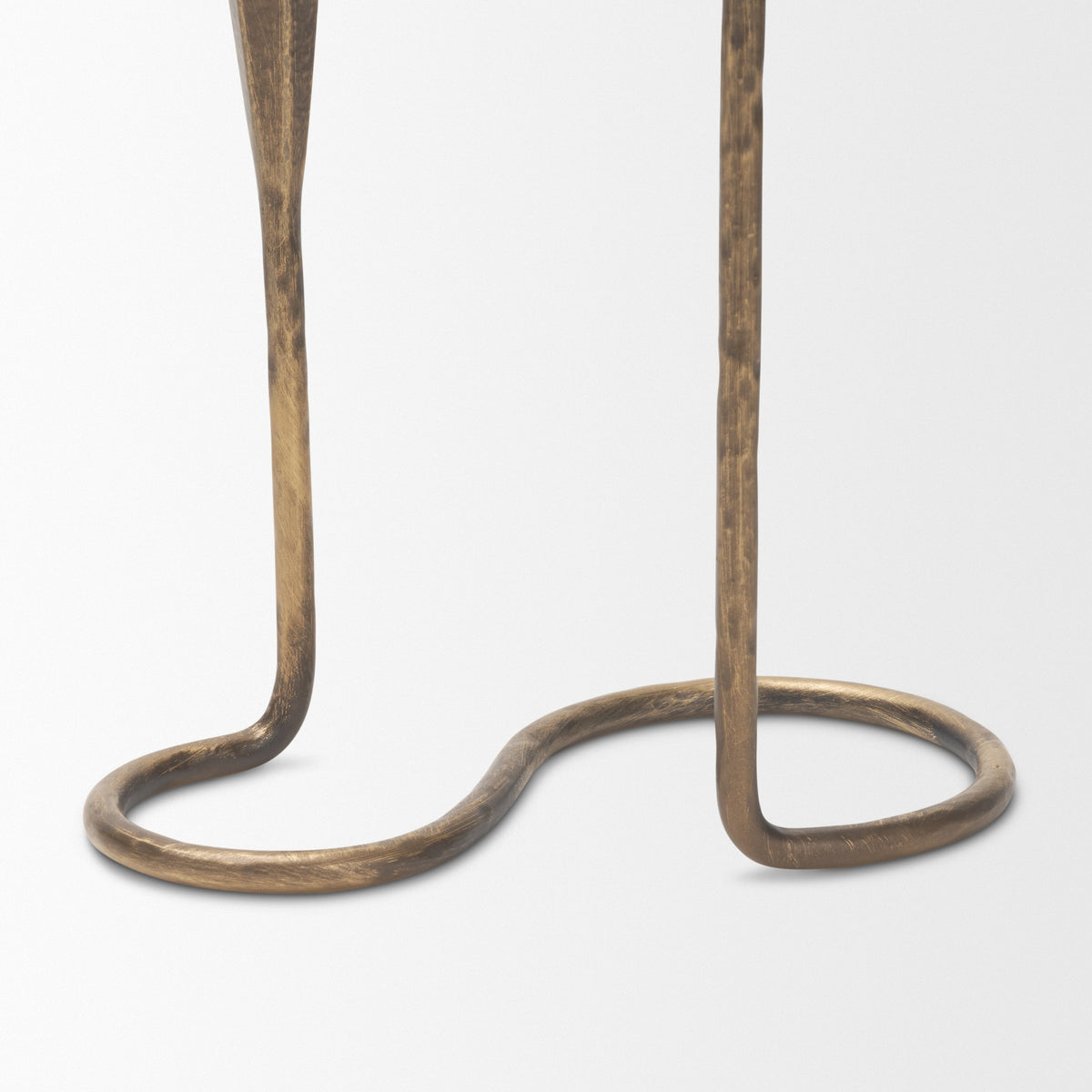 Naja Antique Brass Metal Double Taper Candle Holder-Table Candle Holders-DECOROLALA