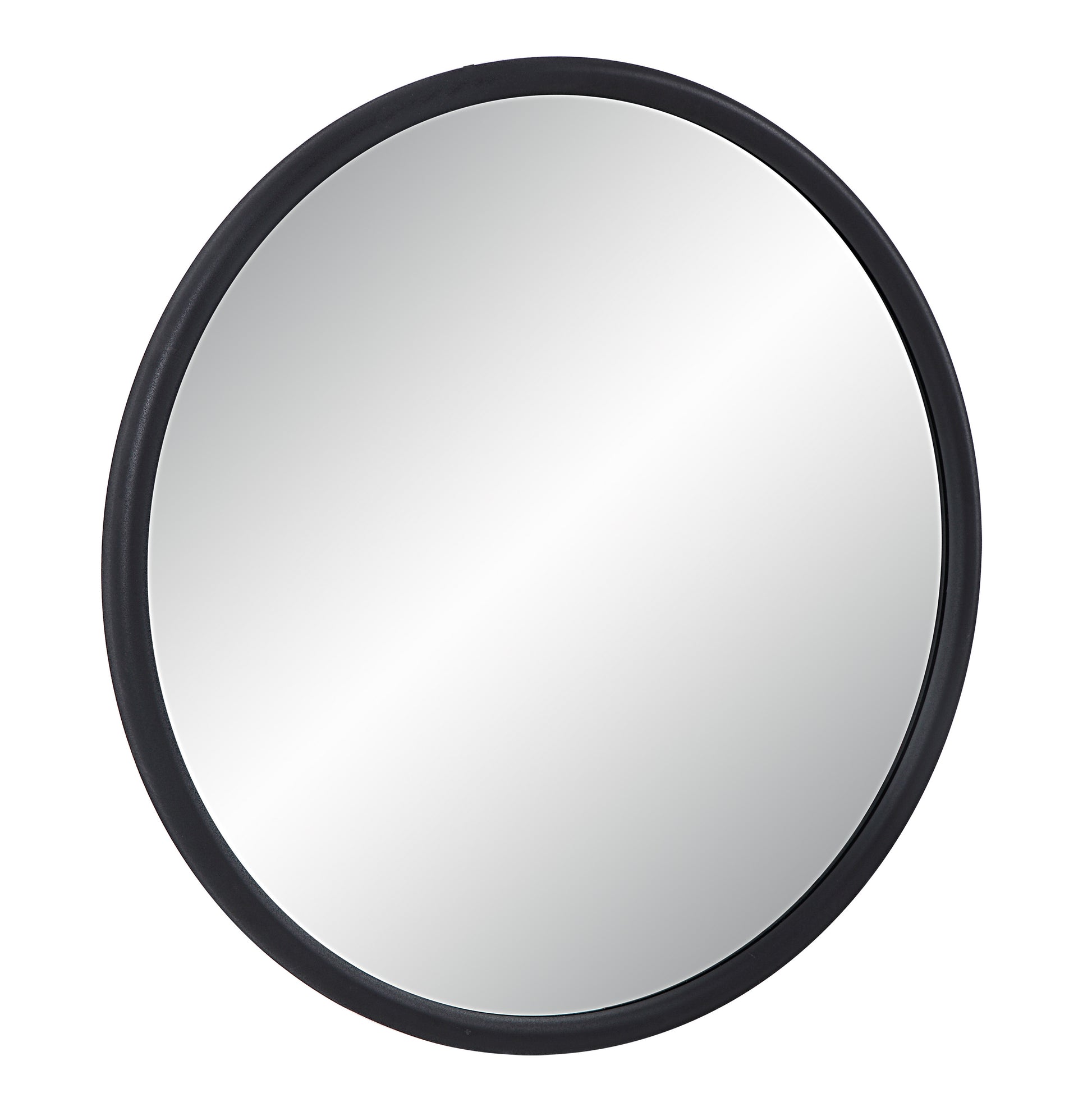 Namur 36" Tall Round Mirror, Matte Black-Mirror-DECOROLALA