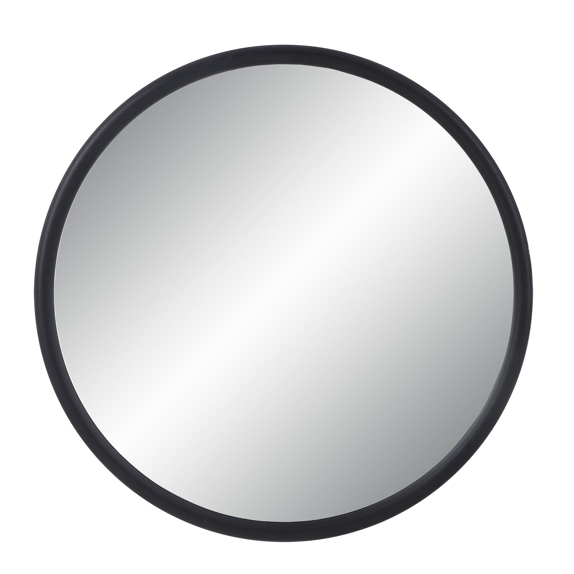 Namur 36" Tall Round Mirror, Matte Black-Mirror-DECOROLALA