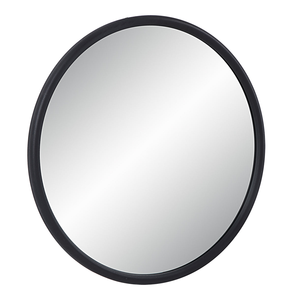 Namur 36" Tall Round Mirror, Matte Black-Mirrors-DECOROLALA