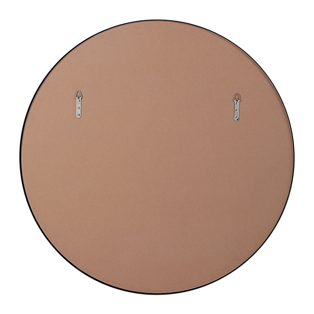 Namur 36" Tall Round Mirror, Matte Black-Mirrors-DECOROLALA