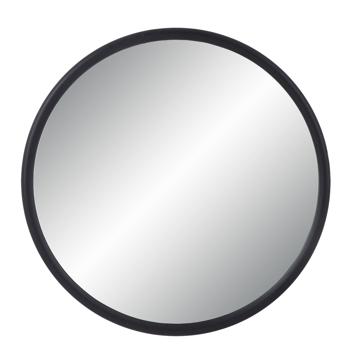 Namur 36" Tall Round Mirror, Matte Black-Mirrors-DECOROLALA