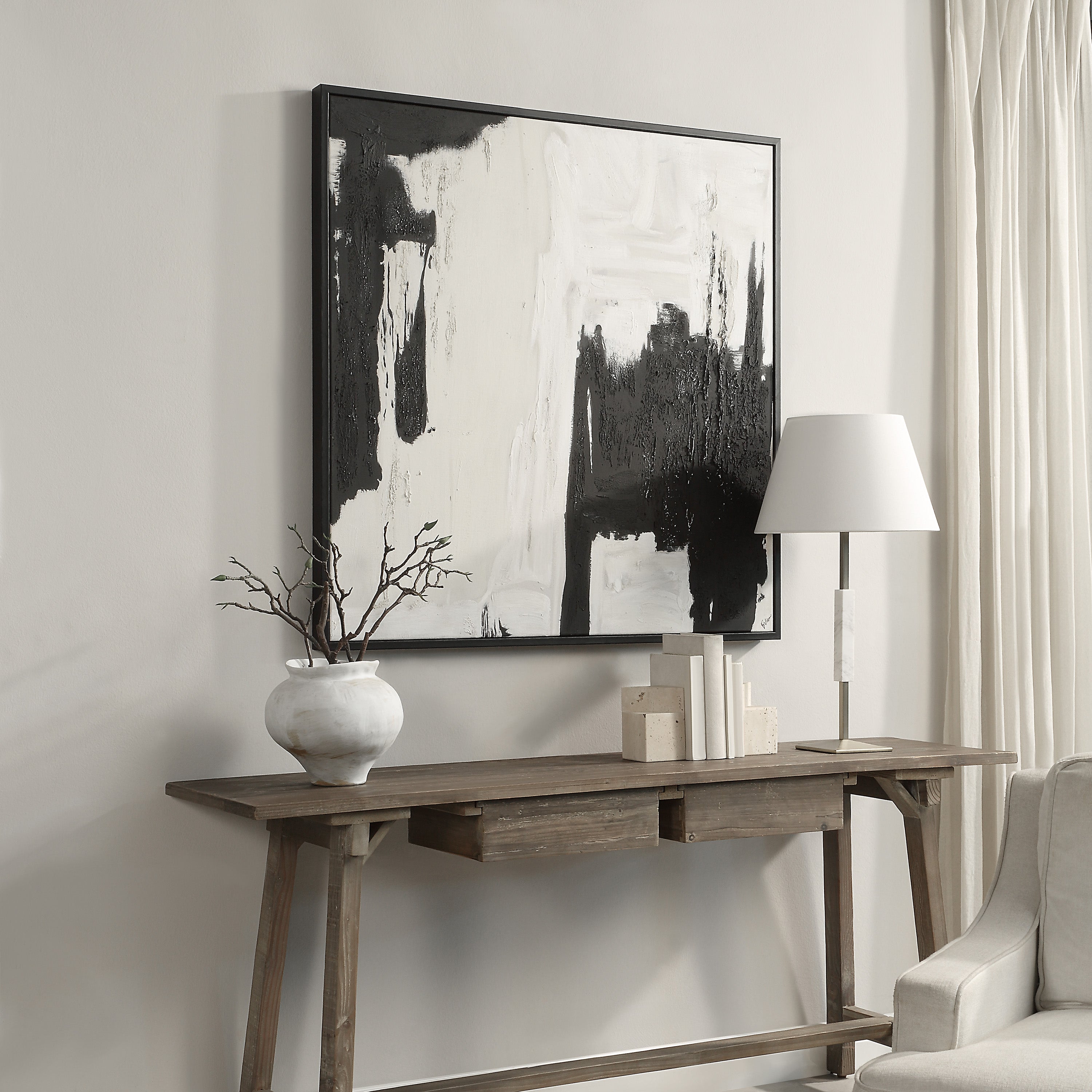 Nantes 45" H x 45" W Canvas Art, Beige-Canvas Art-DECOROLALA