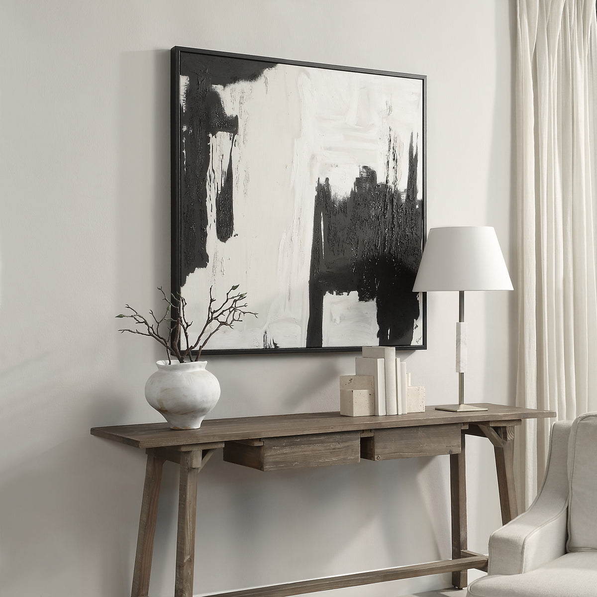 Nantes 45" H x 45" W Canvas Art, Beige-Canvas Prints-DECOROLALA
