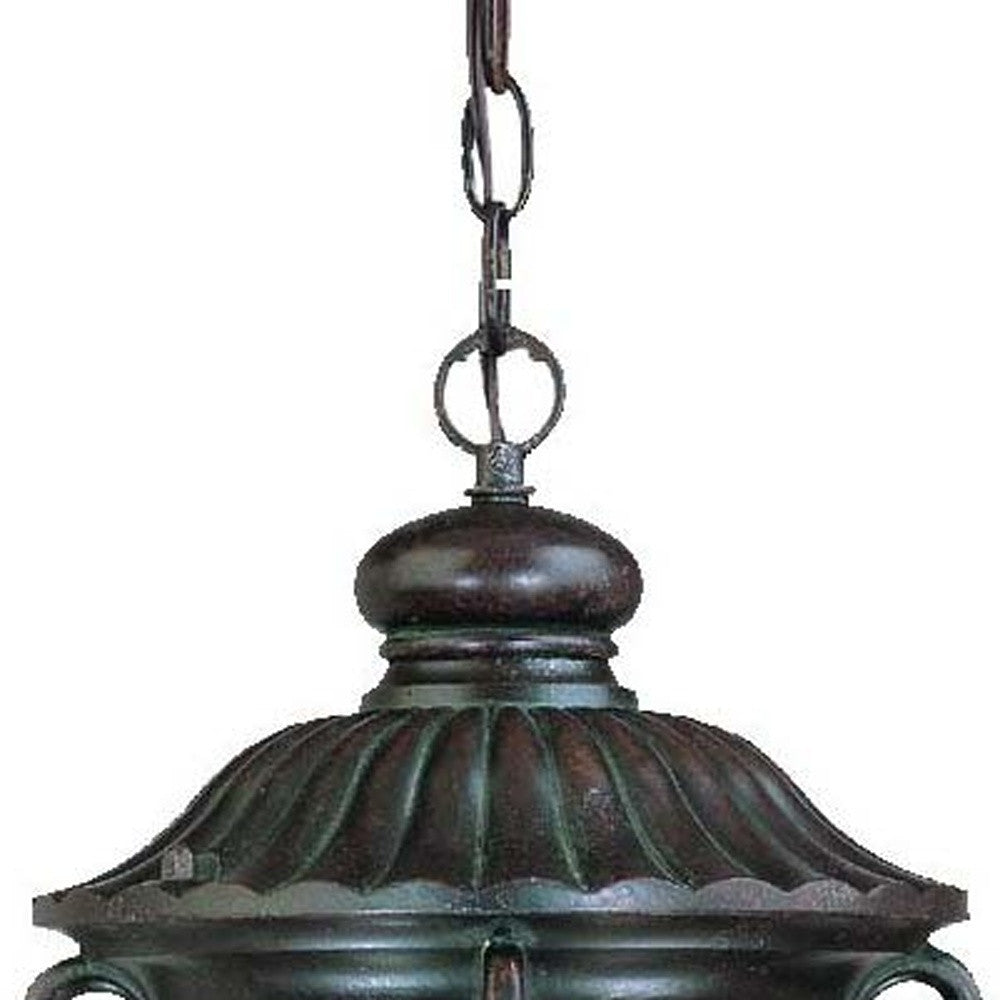 Naples 1-Light Marbelized Mahogany Hanging Light-Chandeliers-DECOROLALA