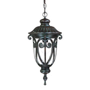 Naples 1-Light Marbelized Mahogany Hanging Light-Chandeliers-DECOROLALA