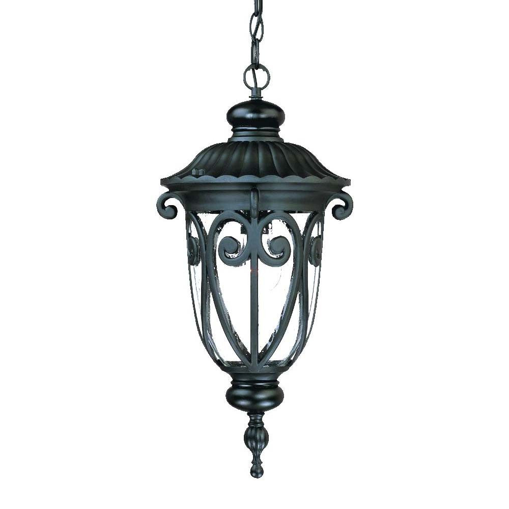 Naples 1-Light Matte Black Hanging Light-Chandeliers-DECOROLALA
