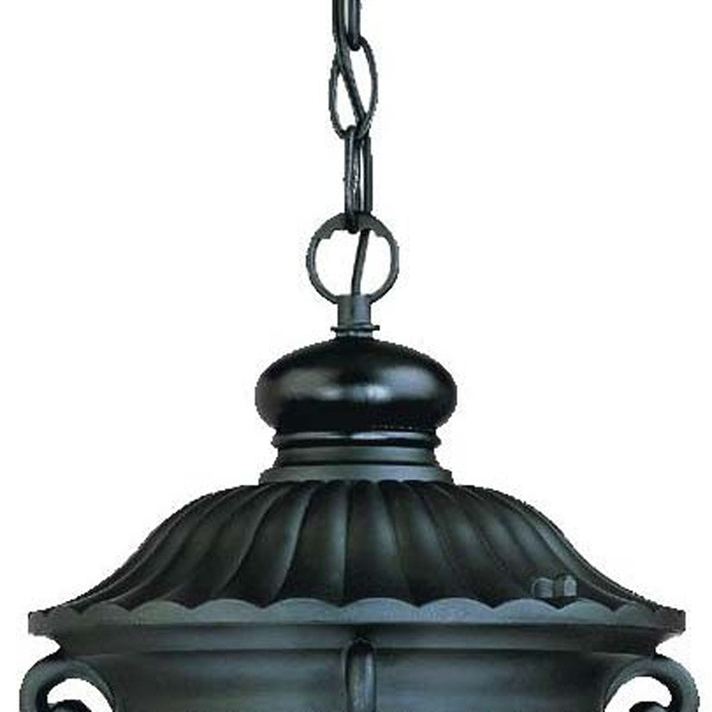 Naples 1-Light Matte Black Hanging Light-Chandeliers-DECOROLALA