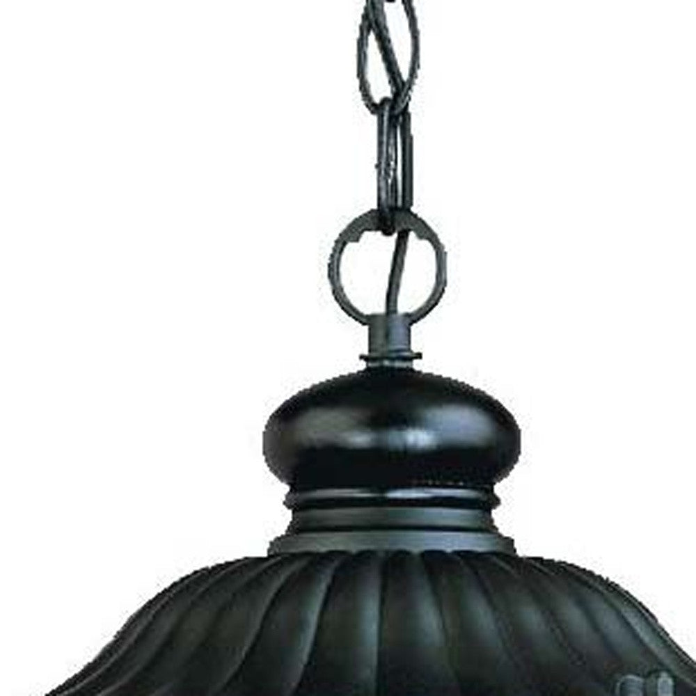Naples 1-Light Matte Black Hanging Light-Chandeliers-DECOROLALA