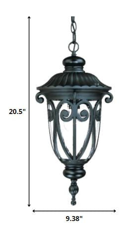 Naples 1-Light Matte Black Hanging Light-Chandeliers-DECOROLALA