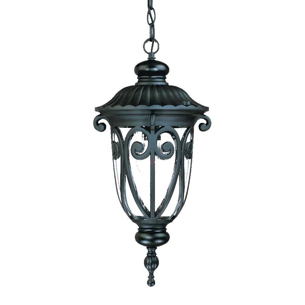 Naples 1-Light Matte Black Hanging Light-Chandeliers-DECOROLALA
