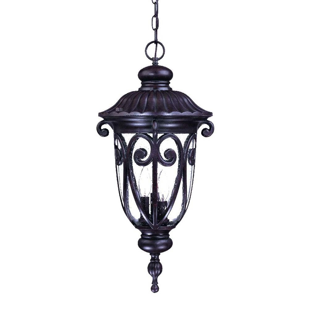 Naples 3-Light Marbelized Mahogany Hanging Light-Chandeliers-DECOROLALA