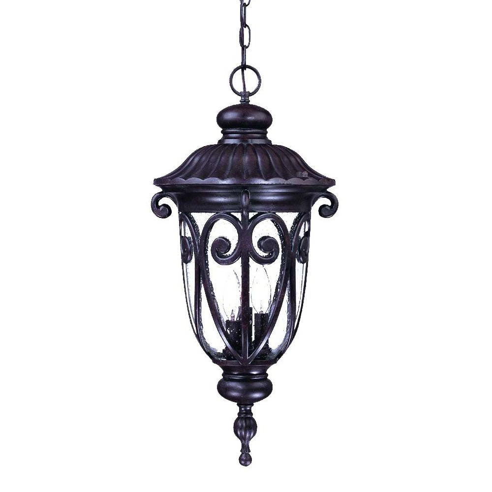 Naples 3-Light Marbelized Mahogany Hanging Light-Chandeliers-DECOROLALA