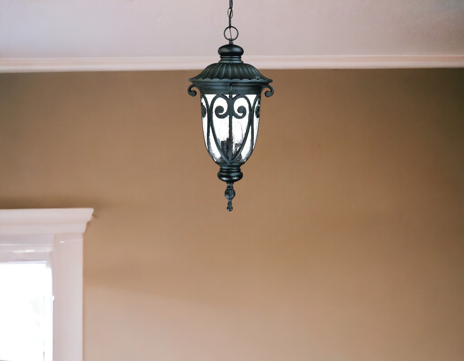 Naples 3-Light Matte Black Hanging Light-Chandeliers-DECOROLALA