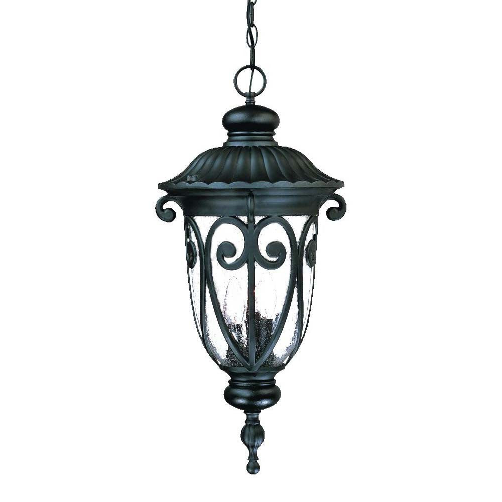 Naples 3-Light Matte Black Hanging Light-Chandeliers-DECOROLALA
