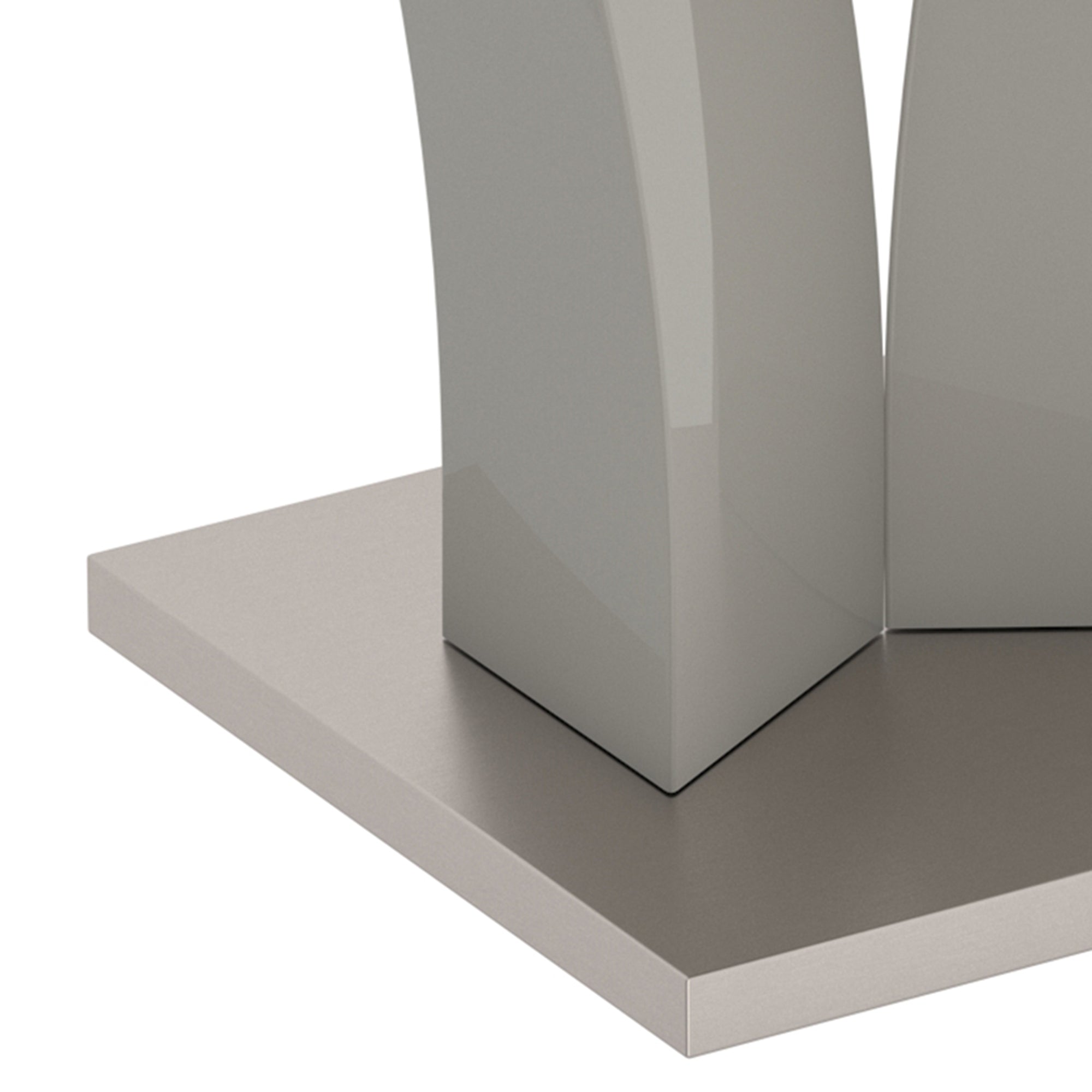 Napoli Accent Table - Grey Marble-Look Geometric Base-DECOROLALA