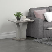 Napoli Accent Table - Grey Marble-Look Geometric Base-DECOROLALA