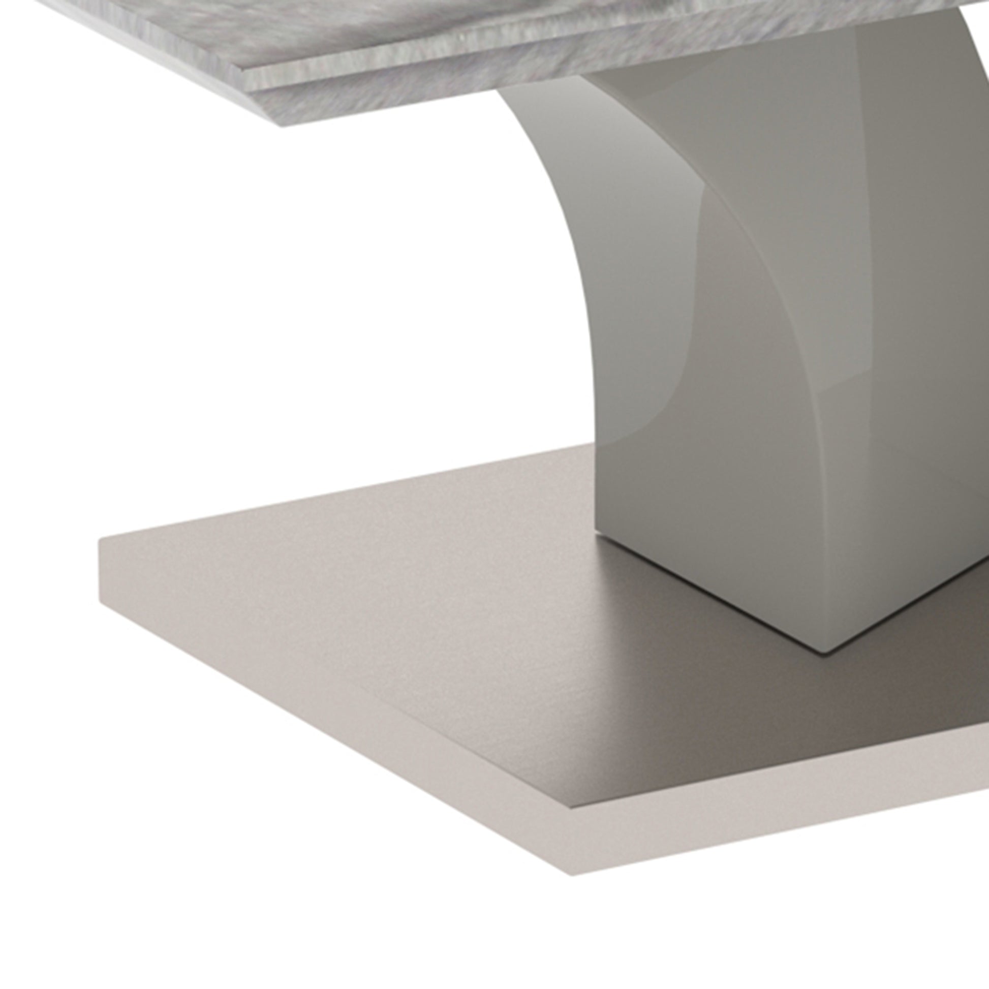 Napoli Coffee Table - Grey Marble-Look Geometric Base-DECOROLALA