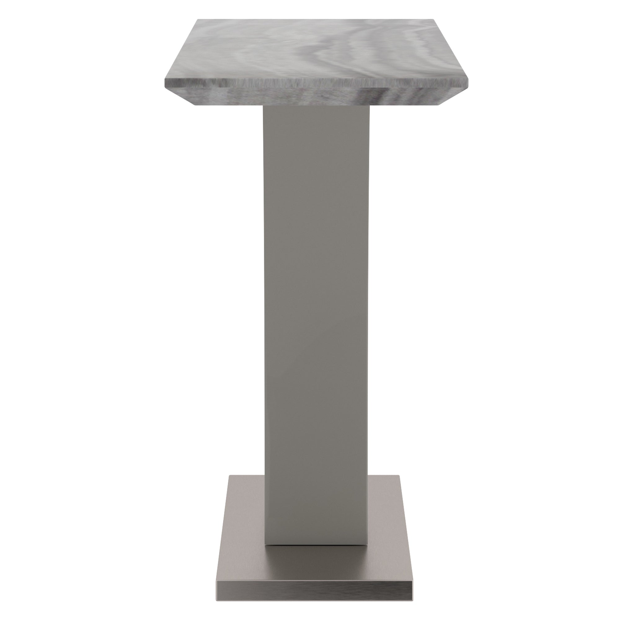 Napoli Console Table - Grey Marble-Look Geometric Base-DECOROLALA