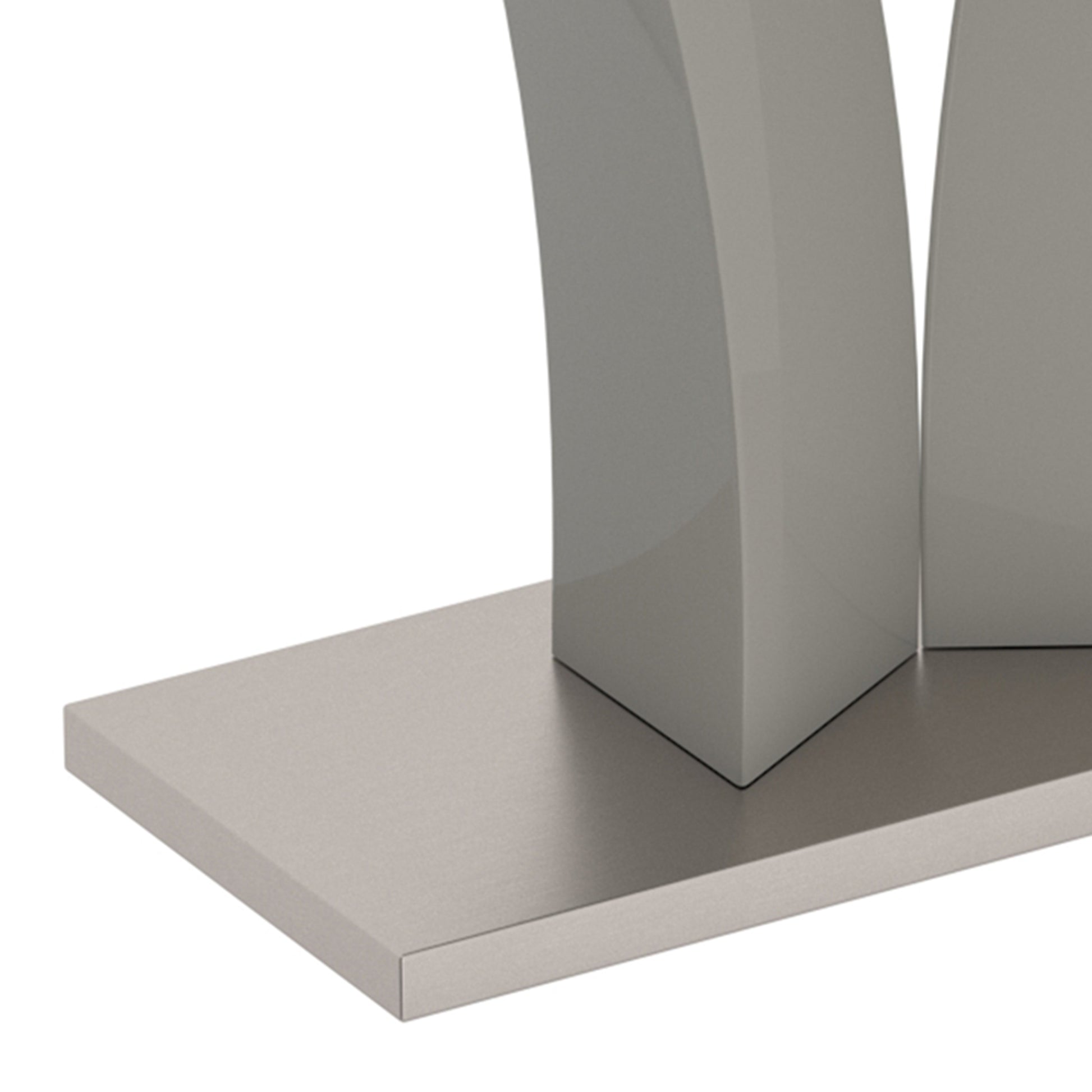 Napoli Console Table - Grey Marble-Look Geometric Base-DECOROLALA
