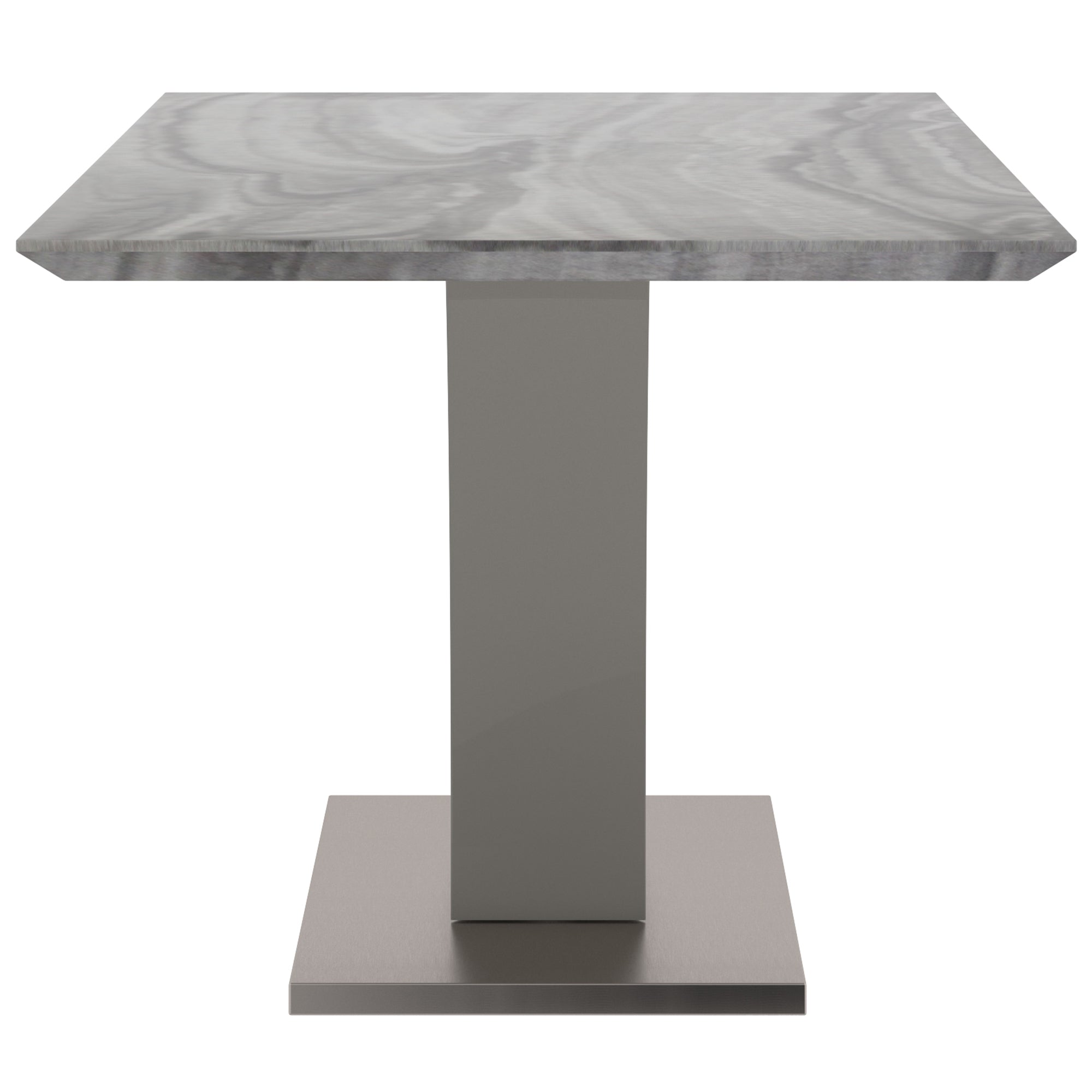 Napoli Devo 7-Piece Dining Set - Marble-Look & Faux Leather-DECOROLALA