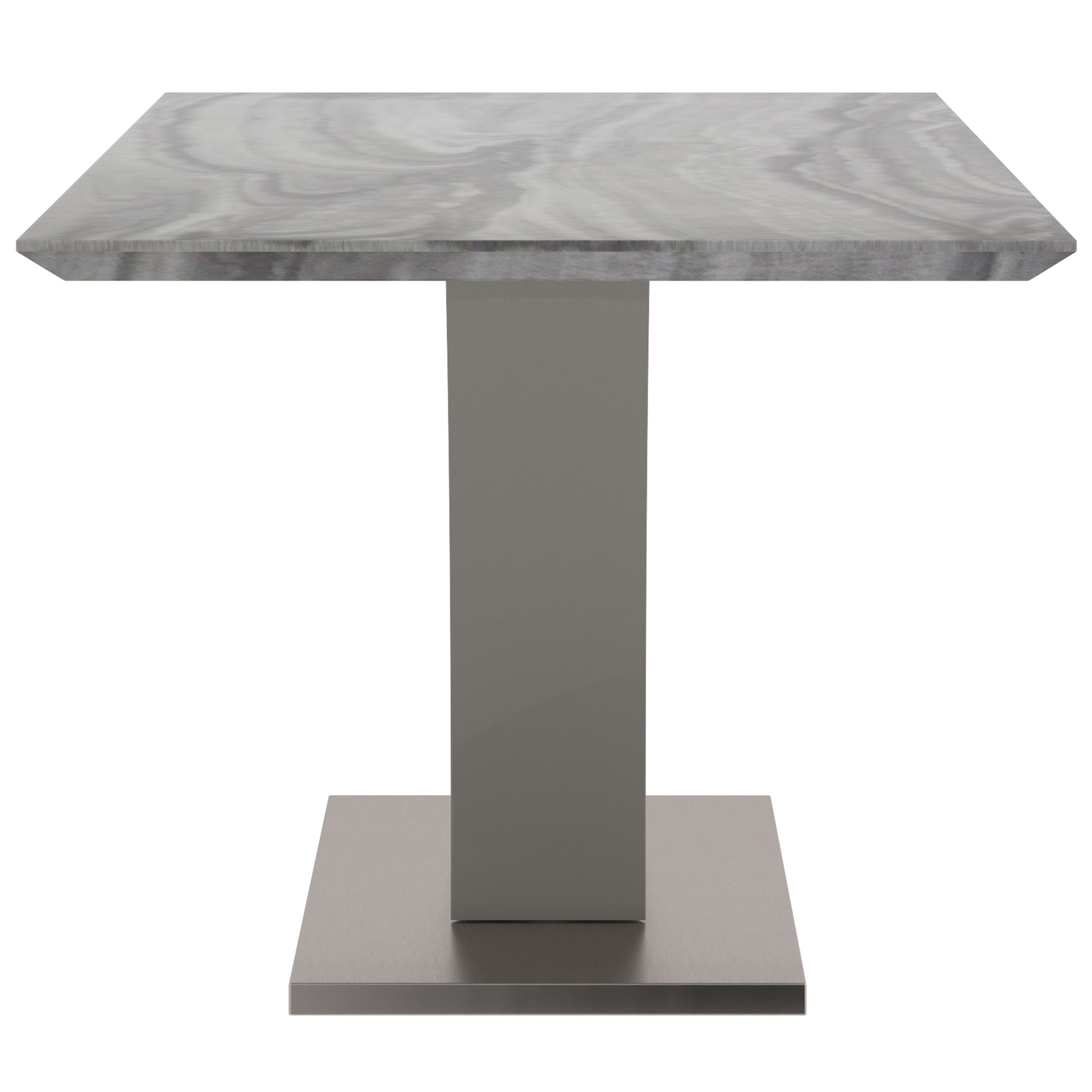 Napoli Dining Table - Grey Marble-Look Modern Geometric Base-DECOROLALA