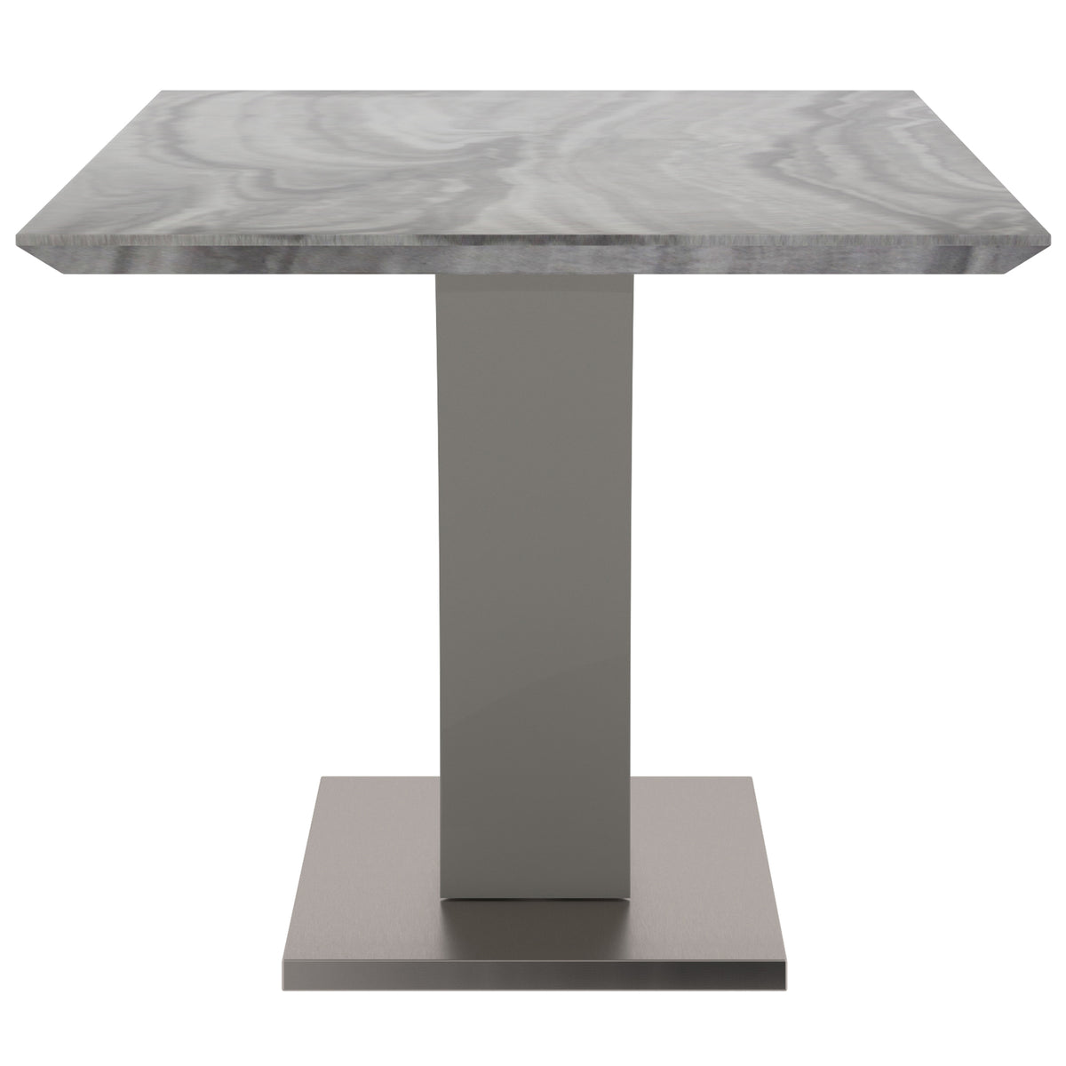 Napoli Dining Table - Grey Marble-Look Modern Geometric Base-DECOROLALA