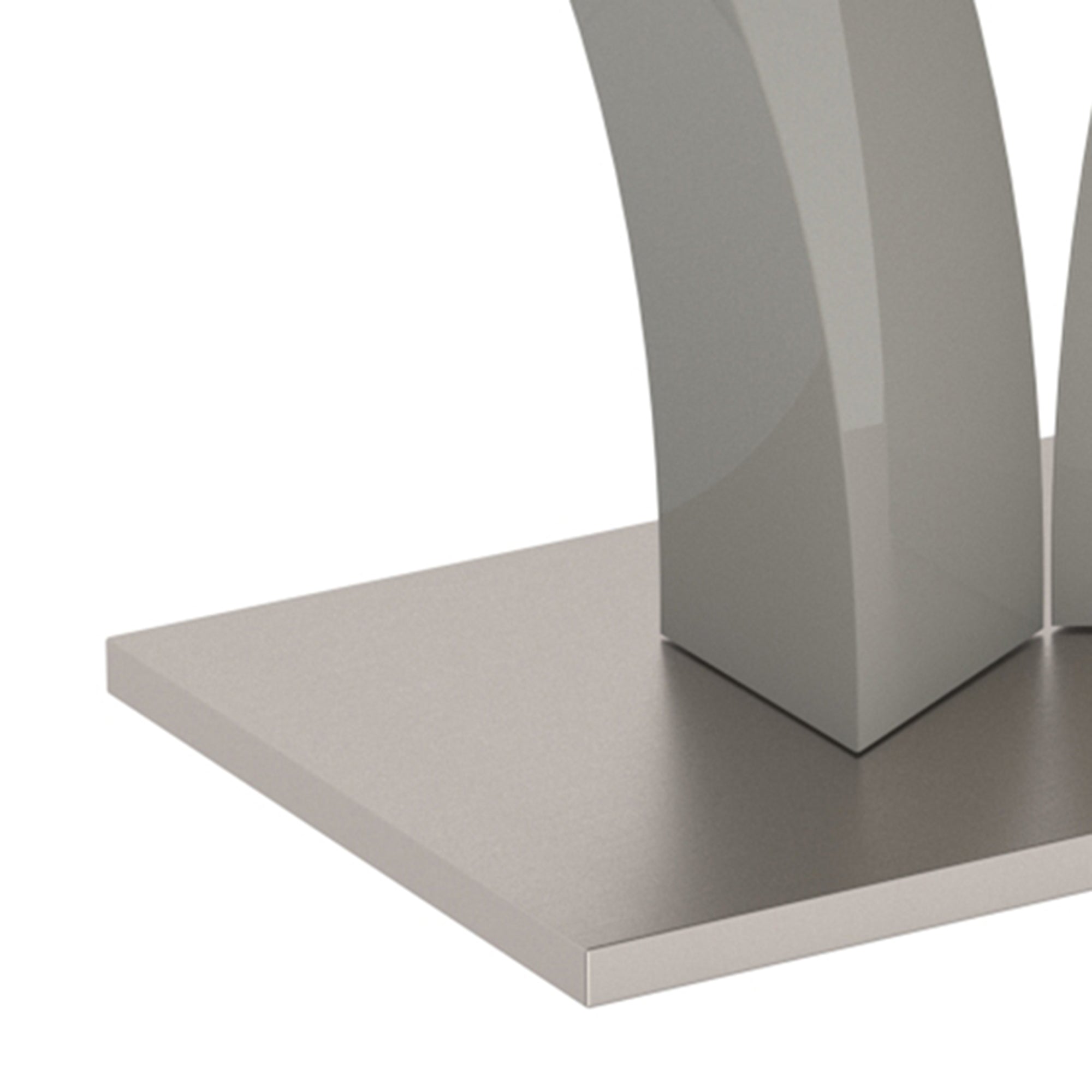 Napoli Dining Table - Grey Marble-Look Modern Geometric Base-DECOROLALA