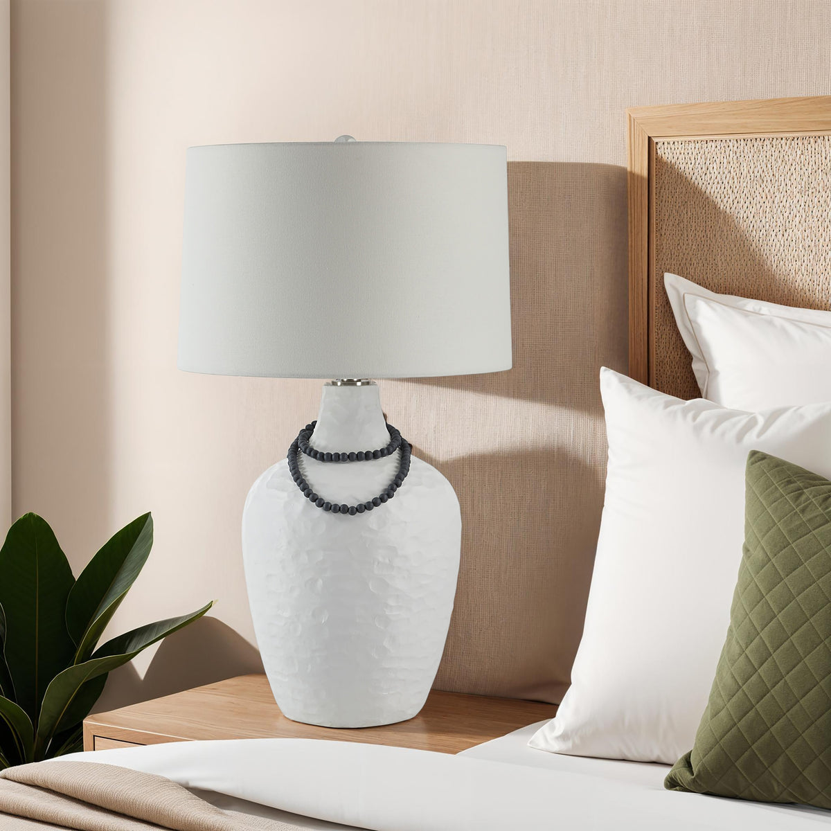 Naranja 29.75" Table Lamp with Beaded Detail-Table Lamp-DECOROLALA
