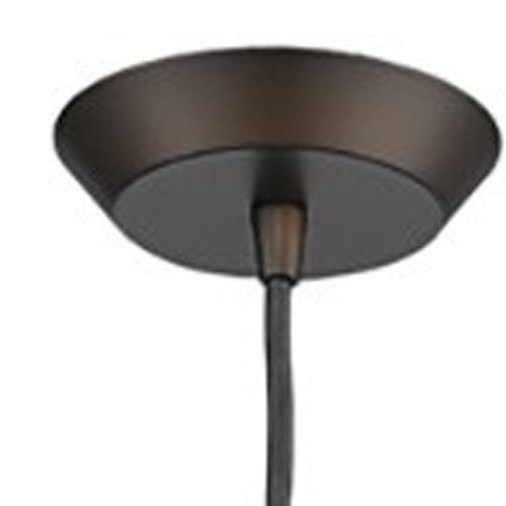 Narrow Bronze Hanging Light with Glass Studs-Chandeliers-DECOROLALA