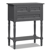 Narrow Console Table with 3 Storage Drawers and Open Bottom Shelf-Console Tables-DECOROLALA