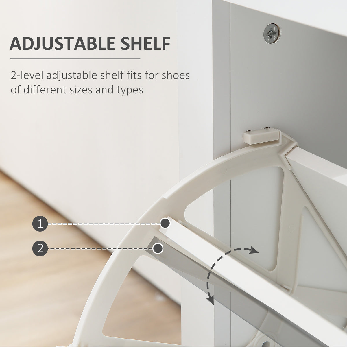 Narrow High Gloss Shoe Cabinet with Glass Top - White-Home Furnishings > Storage & Organization > Shoe Storage Cabinets & Racks-DECOROLALA