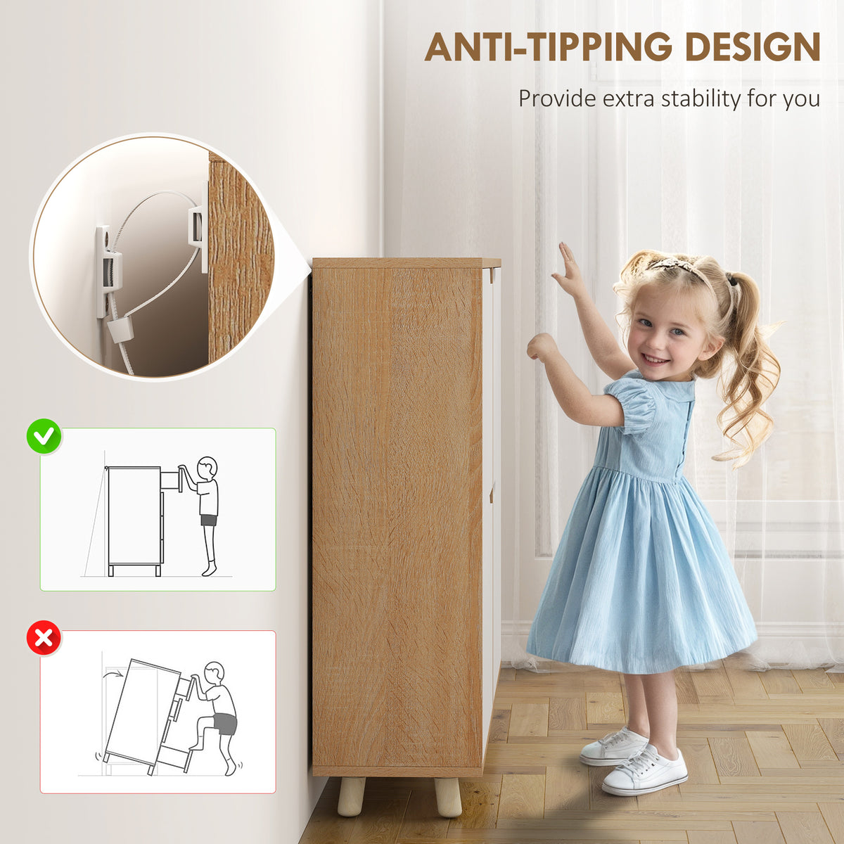 Narrow Shoe Cabinet - 4 Flip Drawers 16-Pair White-Home Furnishings > Storage & Organization > Shoe Storage Cabinets & Racks-DECOROLALA