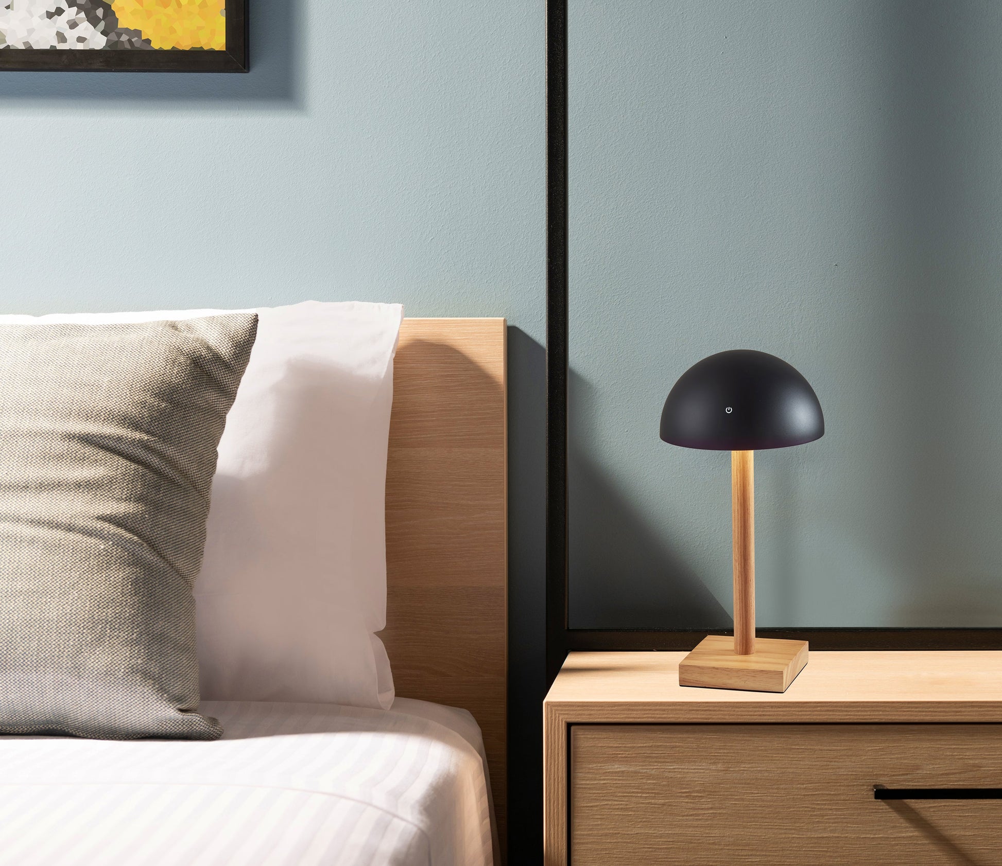 Nash LED Cordless Table Lamp- Black-Lighting-DECOROLALA