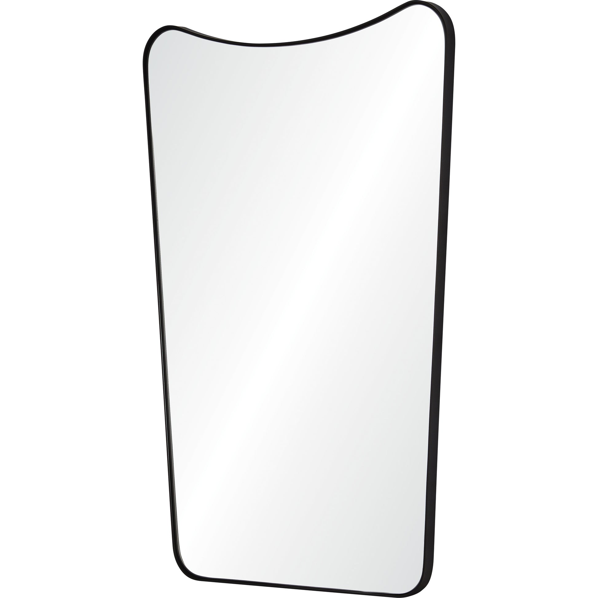 Nashua 36" Tall Rectangle Wall Mirror, Black-Mirror-DECOROLALA