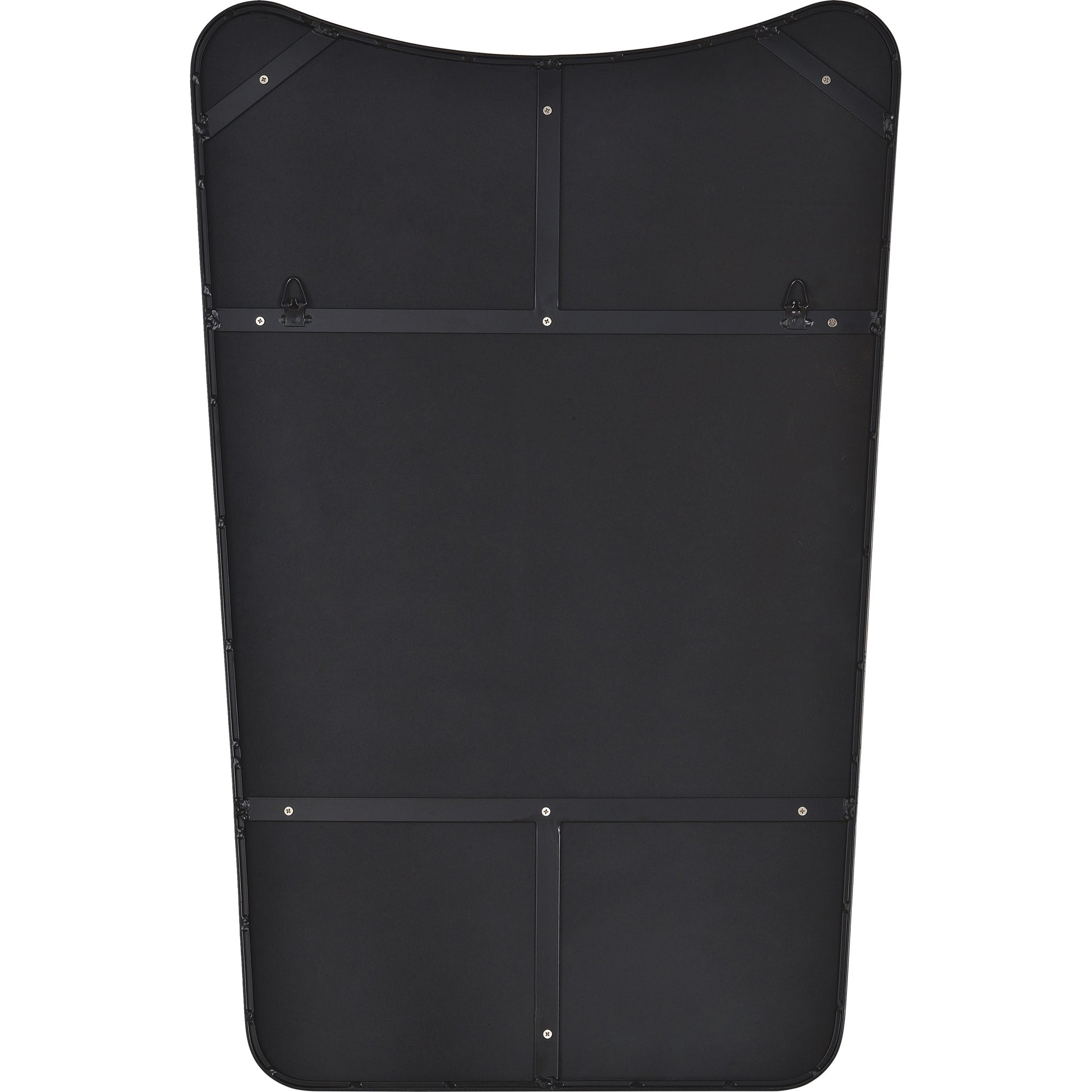 Nashua 36" Tall Rectangle Wall Mirror, Black-Mirror-DECOROLALA